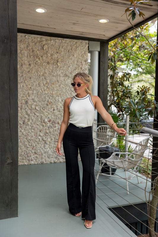 V-Cut High Waisted Trouser
