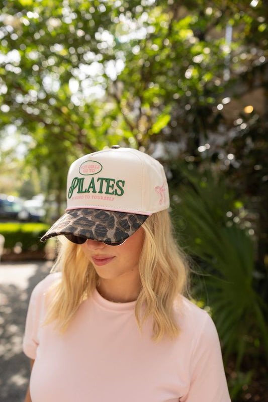 Hot Girls Go To Pilates Leopard Vintage Hat