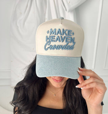 Make Heaven Crowded Denim Vintage Trucker Hat