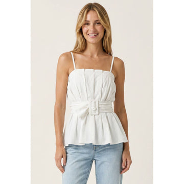 Bridget Buckle Pleated Top