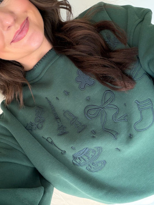 Jolly Good Time Embroidered Sweatshirt