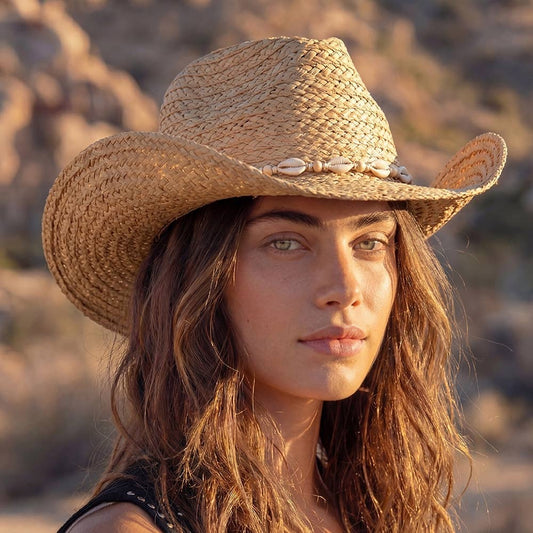 Shell Straw Braided Cowboy Hat || LOCAL PICKUP ONLY