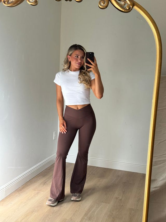 Callie Crossover Flare Leggings