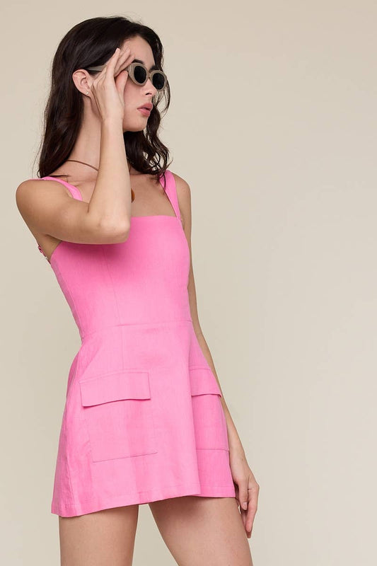 Ava Square Neck Mini Dress