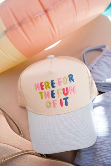 Here for the Fun of it Corduroy Trucker Hat