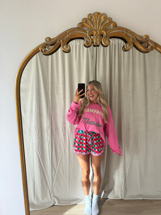 Champagne & Mistletoe Sweatshirt