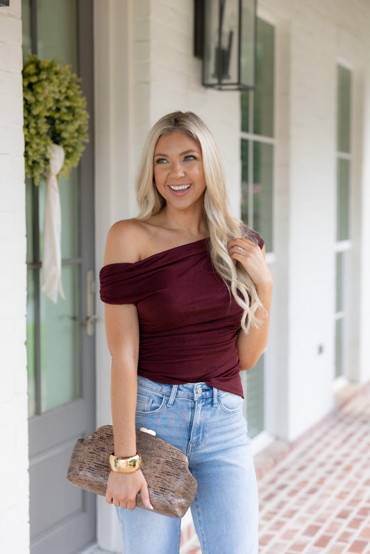 Thomas Off Shoulder Asymmetrical Top