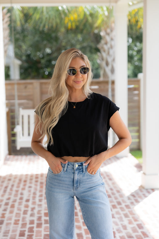 Emma Loose Fit Bubble Hem Top