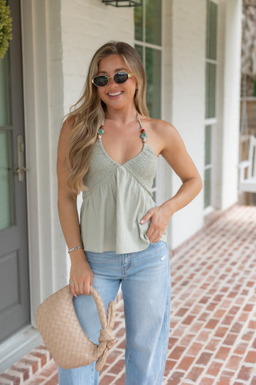 Saylor Smocked Halter Top