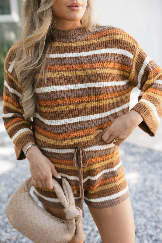 Maisy Stripe Knit Shorts