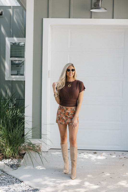 Cindy Floral Mini Skirt