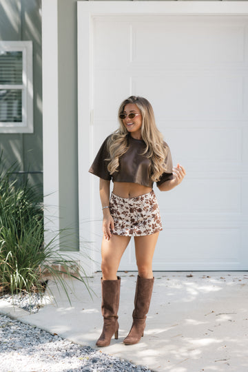 Fable Floral Print Skort