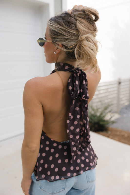 Nova Polka Dot Halter Top