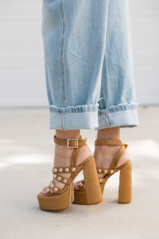 Yara Studded Platform Heel