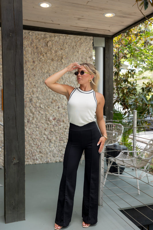 V-Cut High Waisted Trouser