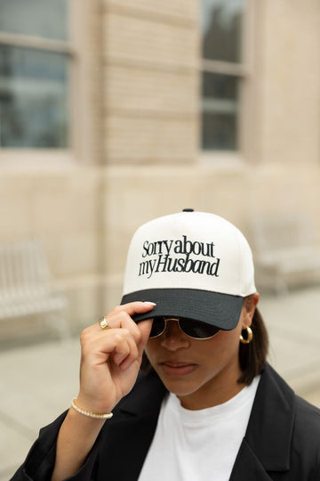 BEST SELLER || Sorry About My Husband Vintage Trucker Hat