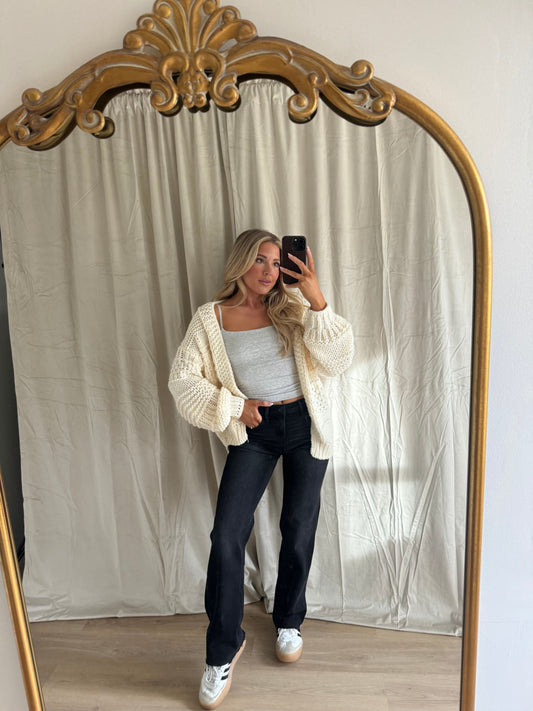 Halle High Rise Slim Wide Jeans