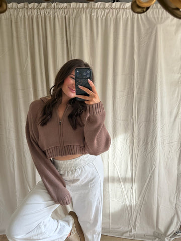 Kimberly Knit Zip Up Hoodie Sweater