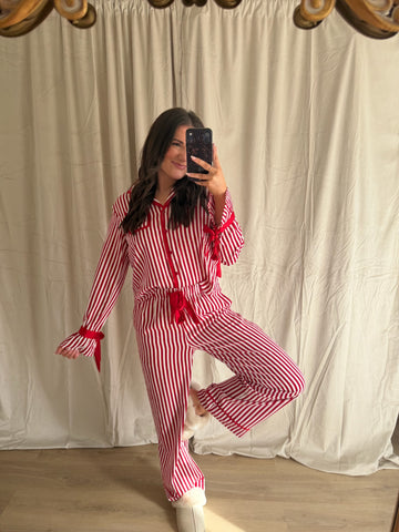 Velvet Ribbon Pajama Set