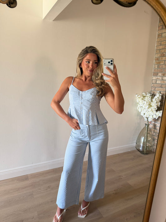 Grayton Striped Peplum Top