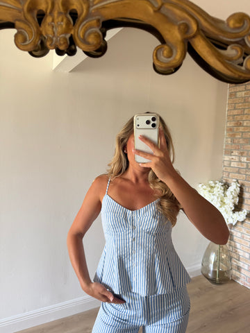 Grayton Striped Peplum Top