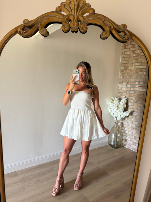 Stratton Strapless Flowy Mini Dress