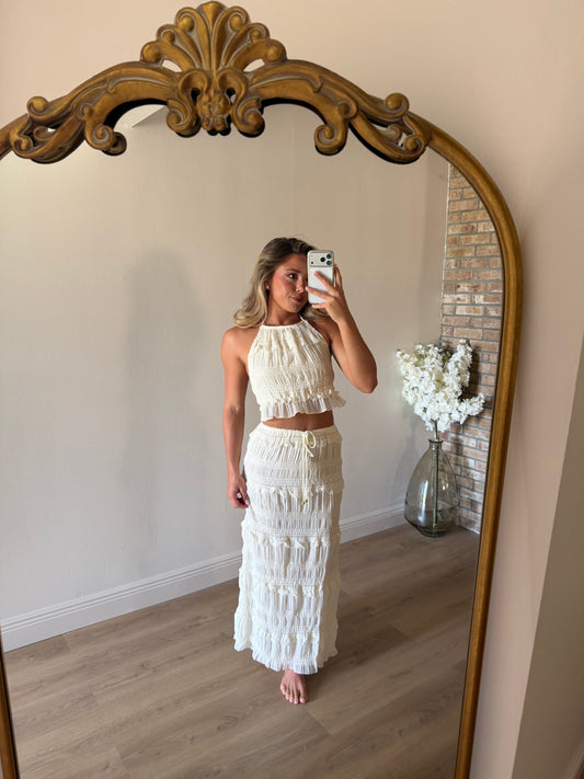 Mia Ruffled Matching Skirt Set