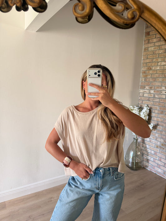Bonnie Boxy Crew Neck Top