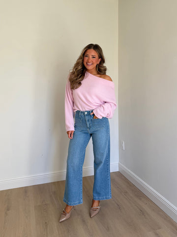 Penny Patch Pocket Wide Leg Denim