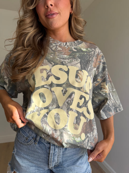 PREORDER: Jesus Loves You Camo Tee