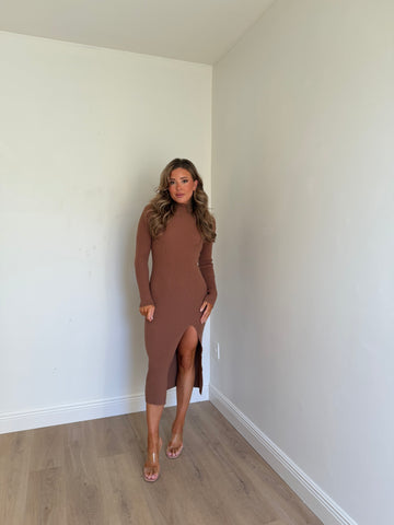 Serena Ribbed Knit Midi Dress