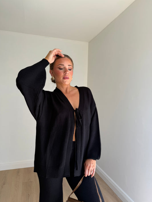 Thea Tie Knit Cardigan & Pants Matching Set