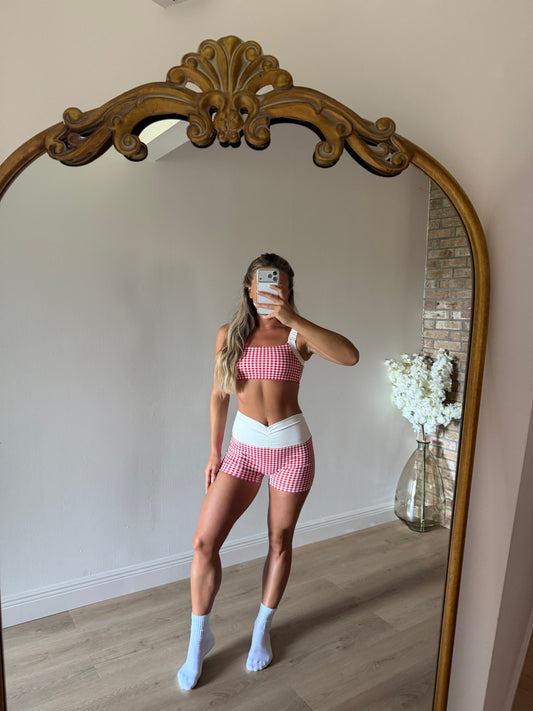 Roxy Ruched Waistband Biker Shorts