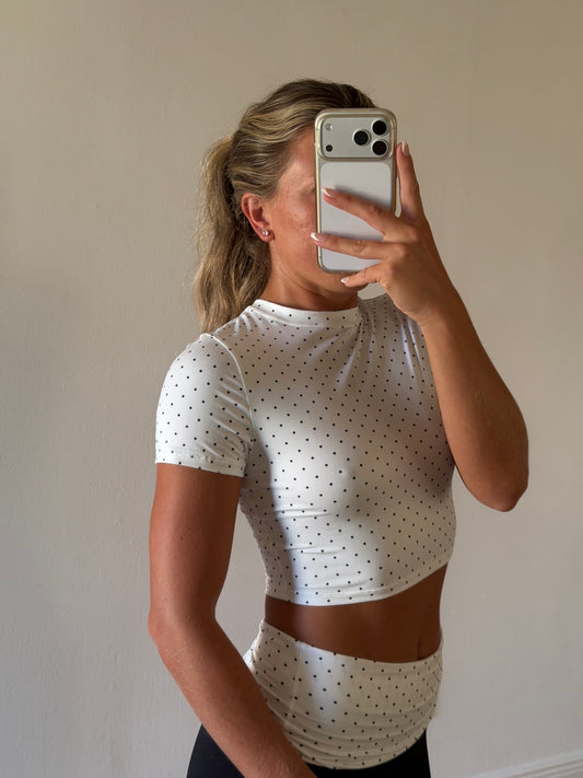 Poppy Polka Dot Crewneck Tee