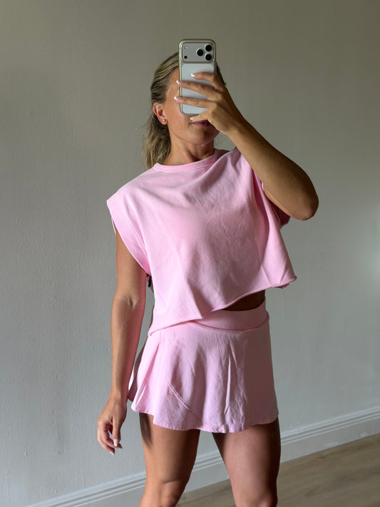 Mary Mineral Wash A-Line Mini Skort