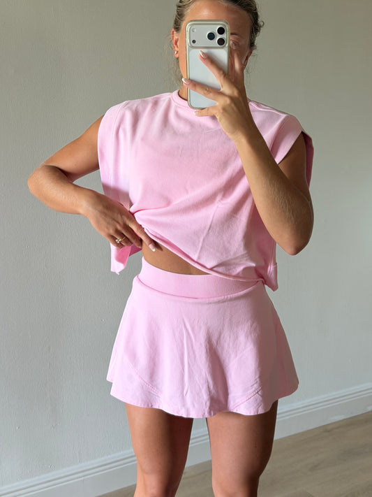 Mary Mineral Wash A-Line Mini Skort