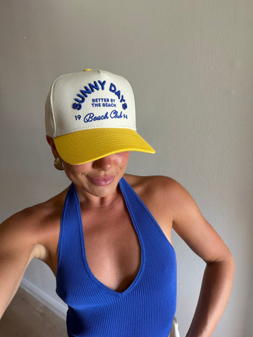 Sunny Days - Yellow Vintage Trucker Hat