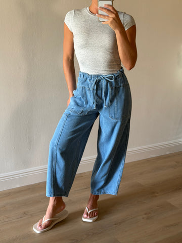 Dede Drawstring Barrel Pants