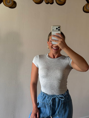 Serena Ribbed Cap Sleeve Top