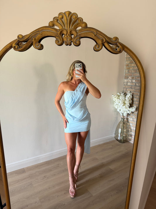 Stella Strapless Drape Detail Mini Dress