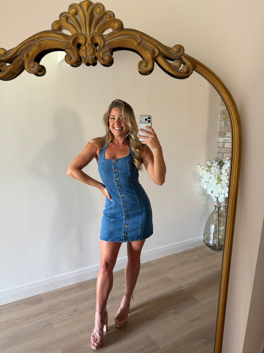 Hunter Halter Denim Dress