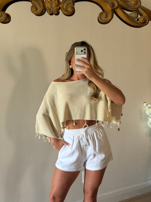 Beachside Beaded Poncho
