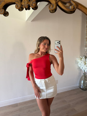 Ready for Whatever One Shoulder Top
