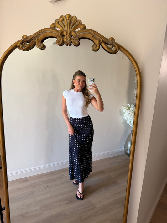 Penny Polka Dot A-Line Skirt