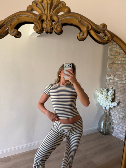 Lottie Stripe Knit Pants Set