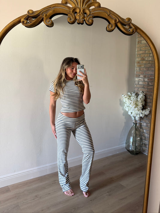 Lottie Stripe Knit Pants Set