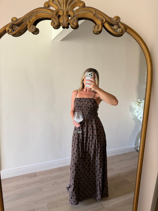 Hamptons Polka Dot Maxi Dress