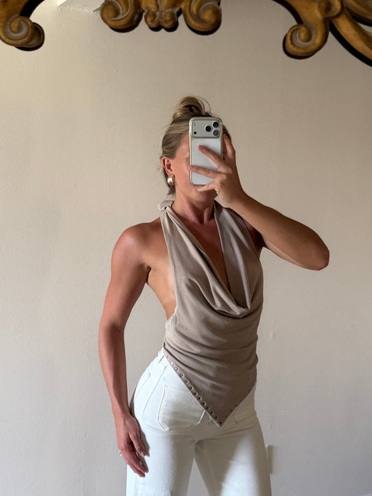 Cameron Cowl Neck Halter Top