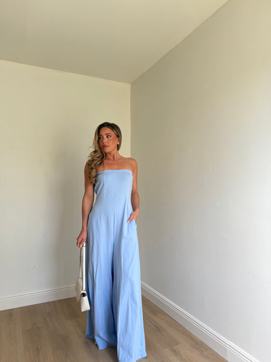 Sophia Strapless Wide-Leg Jumpsuit