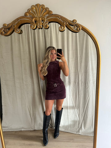 Laken Sleeveless Belted Mini Dress